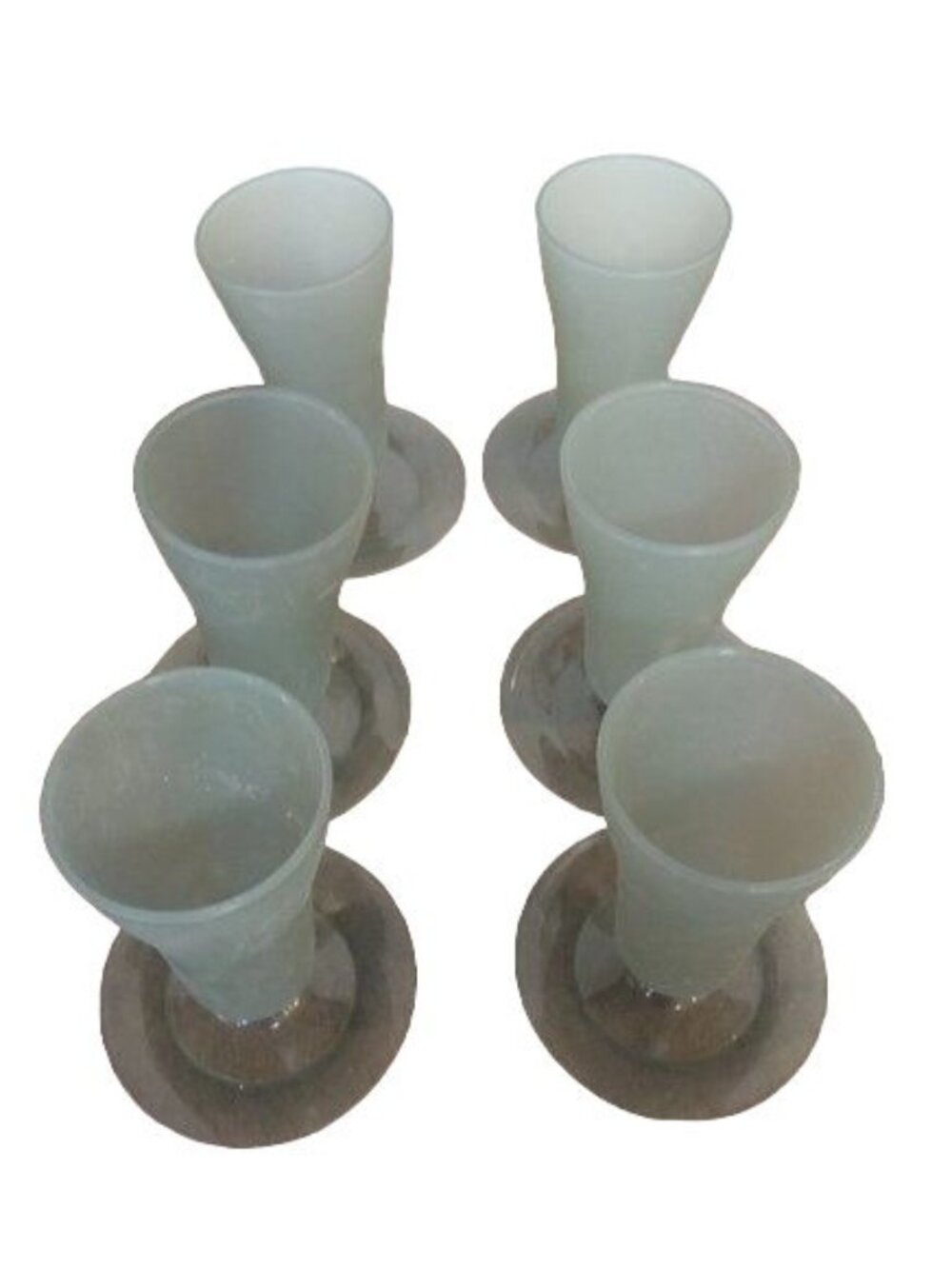 Tupperware 6 Tall Parfait Pudding Dessert cups gray / lids